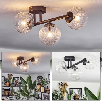 Chehalis Plafondlamp, Kogellampje Duidelijk, 3-lichts