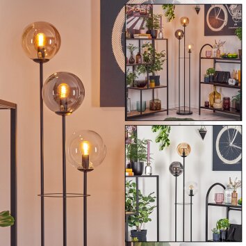 Gastor Staande lamp 30 cm Zwart, 3-lichts