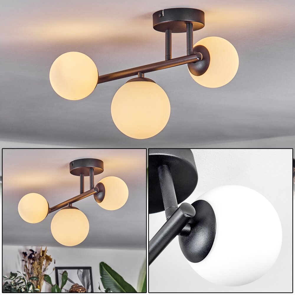 Chehalis Plafondlamp, Kogellampje Wit, 3-lichts main product photo