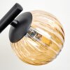 Chehalis Plafondlamp, Kogellampje Amber, 3-lichts