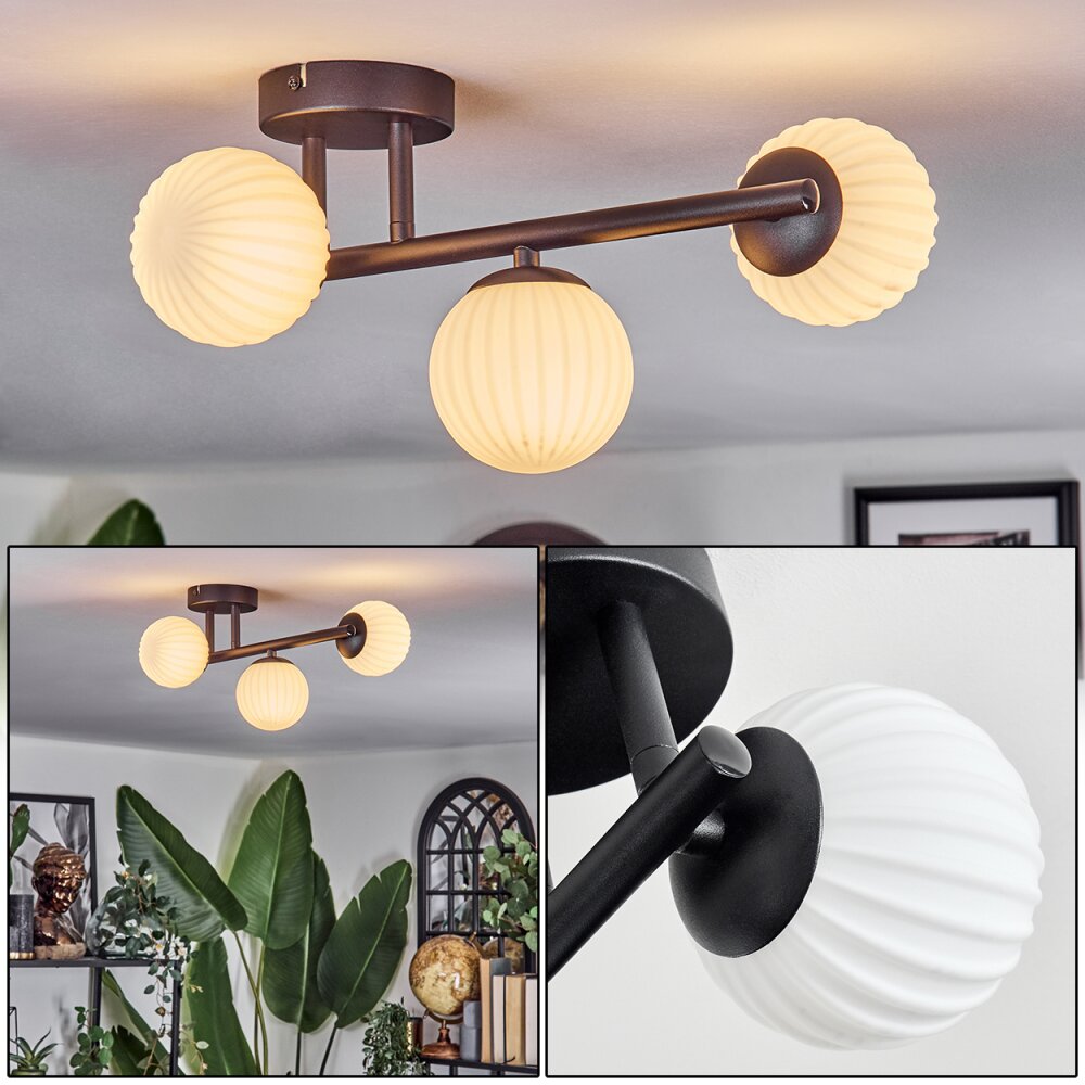 Chehalis Plafondlamp, Kogellampje Wit, 3-lichts main product photo