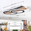 Besperia Plafondlamp LED houtlook, Zwart, 1-licht