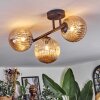 Chehalis Plafondlamp, Kogellampje Amber, 3-lichts