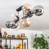 Gastor Plafondlamp, Kogellampje Amber, Duidelijk, Rookkleurig, 10-lichts