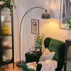 Baloca Staande lamp Chroom, Zwart, 1-licht