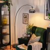 Baloca Staande lamp, Booglampen Chroom, Zwart, 1-licht