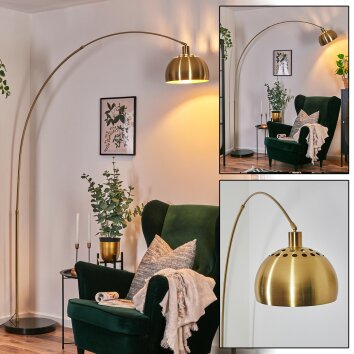 Baloca Staande lamp, Booglampen Goud, Zwart, 1-licht
