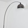 Baloca Staande lamp, Booglampen Chroom, Zwart, 1-licht