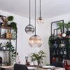 Koyoto Hanglamp, Kogellampje, Hanglamp Amber, Duidelijk, Rookkleurig, 3-lichts