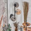 Chehalis Kogellampje, Wandlamp Amber, Rookkleurig, 3-lichts