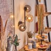Chehalis Kogellampje, Wandlamp Amber, Rookkleurig, 3-lichts