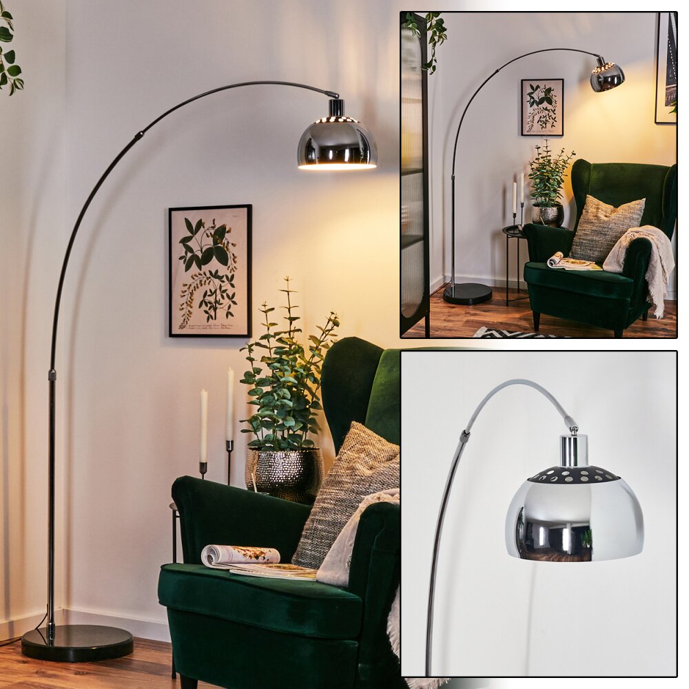 Baloca Staande lamp Chroom, Zwart, 1-licht main product photo