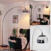 Baloca Staande lamp, Booglampen Chroom, Zwart, 1-licht