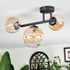 Chehalis Plafondlamp, Kogellampje Amber, Duidelijk, 3-lichts