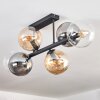 Gastor Plafondlamp, Kogellampje Amber, Duidelijk, Rookkleurig, 6-lichts