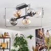 Gastor Plafondlamp, Kogellampje Amber, Duidelijk, Rookkleurig, 6-lichts