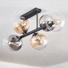 Gastor Plafondlamp, Kogellampje Amber, Duidelijk, Rookkleurig, 6-lichts