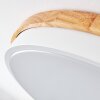 Hiral Plafondlamp, Paneel LED Natuurlijke kleuren, Wit, 1-licht, Afstandsbediening