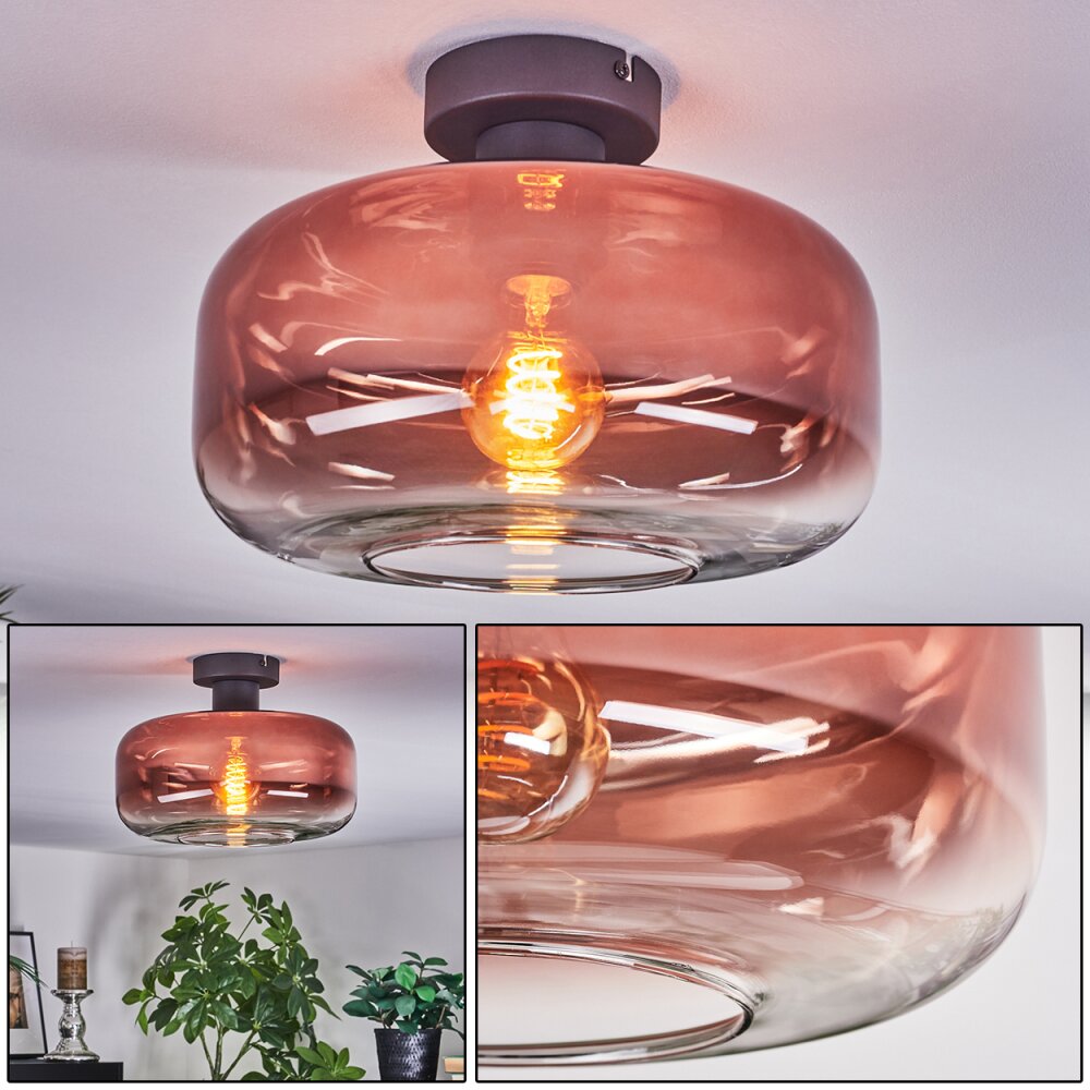 Boza Plafondlamp Duidelijk, Koperkleurig, 1-licht main product photo