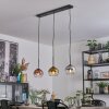 Koyoto Hanglamp, Kogellampje, Hanglamp Chroom, Goud, Duidelijk, Koperkleurig, Rookkleurig, 3-lichts