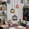 Koyoto Hanglamp, Kogellampje, Hanglamp 30 cm Blauw, Groen, Koperkleurig, 3-lichts