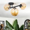 Chehalis Plafondlamp, Kogellampje Amber, 3-lichts