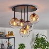 Gastor Plafondlamp, Kogellampje 45 cm Amber, Duidelijk, Rookkleurig, 5-lichts