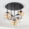 Gastor Plafondlamp, Kogellampje 45 cm Amber, Duidelijk, Rookkleurig, 5-lichts