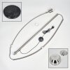 Baloca Staande lamp, Booglampen Nikkel mat, Zwart, 1-licht