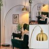 Baloca Staande lamp, Booglampen Messing, Zwart, 1-licht
