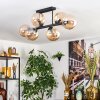Gastor Plafondlamp, Kogellampje Amber, 6-lichts