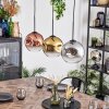 Ripoll Hanglamp, Kogellampje, Hanglamp Goud, Duidelijk, Koperkleurig, Rookkleurig, 3-lichts