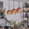 Koyoto Hanglamp, Kogellampje, Hanglamp Duidelijk, Koperkleurig, 3-lichts