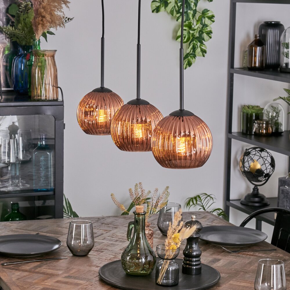 Ripoll Hanglamp, Kogellampje, Hanglamp Koperkleurig, 3-lichts main product photo