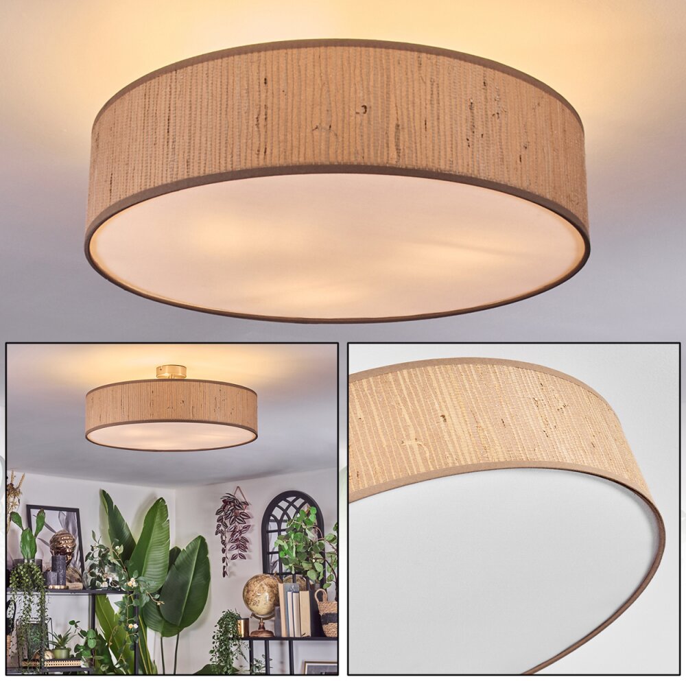 Foggia Plafondlamp Nikkel mat, 3-lichts main product photo