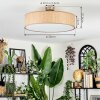 Foggia Plafondlamp Nikkel mat, 3-lichts