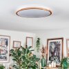 Nogueira Plafondlamp, Paneel LED Natuurlijke kleuren, Wit, 1-licht, Afstandsbediening