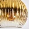 Koyoto Hanglamp, Kogellampje, Hanglamp Goud, Duidelijk, 3-lichts
