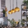 Koyoto Hanglamp, Kogellampje, Hanglamp Goud, Duidelijk, 3-lichts