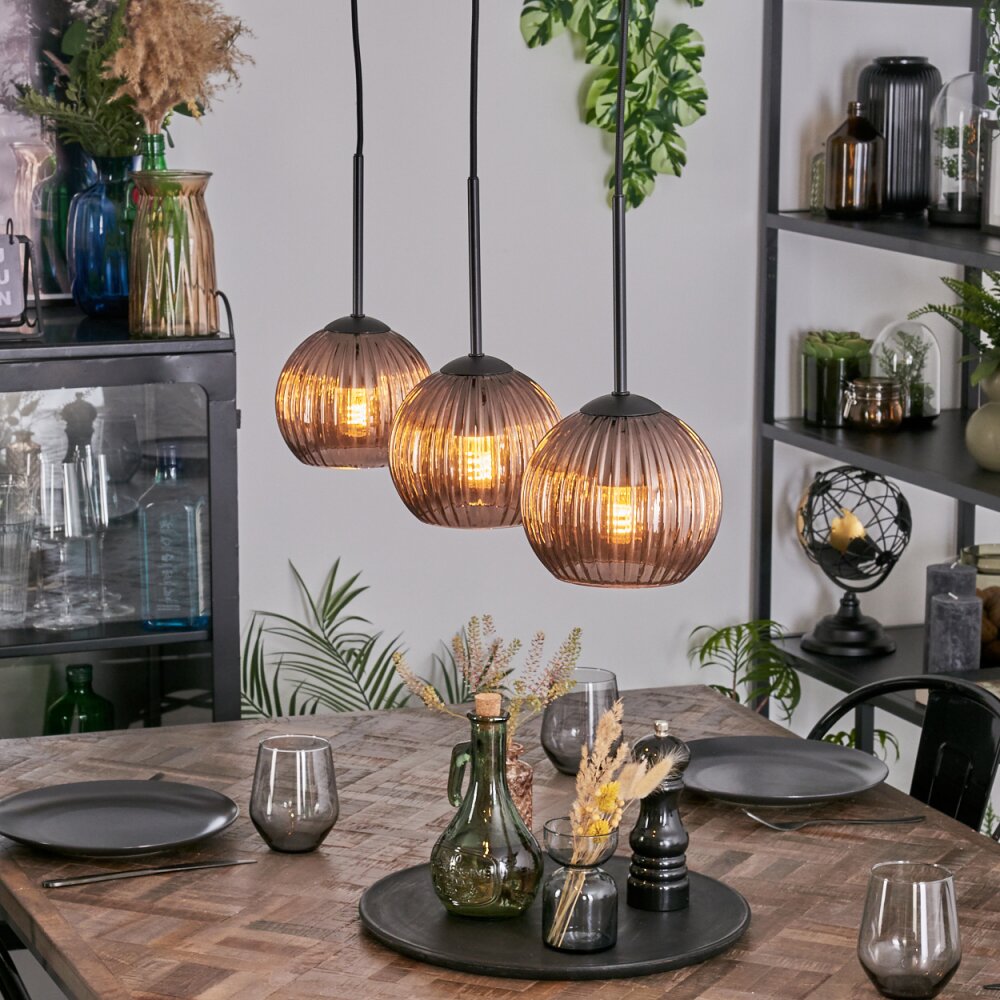 Koyoto Hanglamp, Kogellampje, Hanglamp Koperkleurig, 3-lichts main product photo