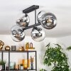 Gastor Plafondlamp, Kogellampje Chroom, Duidelijk, Rookkleurig, 6-lichts