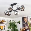 Gastor Plafondlamp, Kogellampje Chroom, Duidelijk, Rookkleurig, 6-lichts
