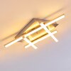 Eriz Plafondlamp LED Nikkel mat, 4-lichts, Afstandsbediening, Kleurwisselaar