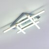 Eriz Plafondlamp LED Nikkel mat, 4-lichts, Afstandsbediening, Kleurwisselaar