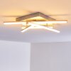 Eriz Plafondlamp LED Nikkel mat, 4-lichts, Afstandsbediening, Kleurwisselaar