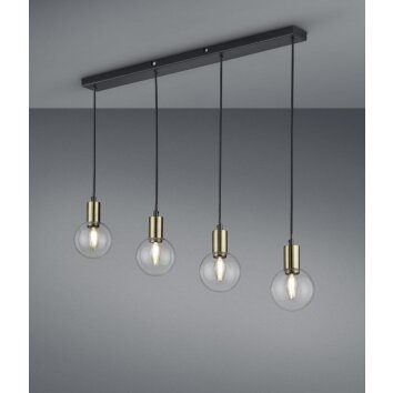 Trio NACHO Hanglamp Zwart, 4-lichts
