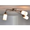 Reality MARS Plafond spot roestvrij staal, Wit, 3-lichts