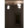 Reality MARS Plafond spot roestvrij staal, Wit, 3-lichts
