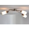 Reality MARS Plafond spot roestvrij staal, Wit, 3-lichts