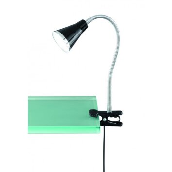 Reality ARRAS Klemlamp LED Zwart, 1-licht Reality ARRAS Klemlamp LED Zwart, 1-licht